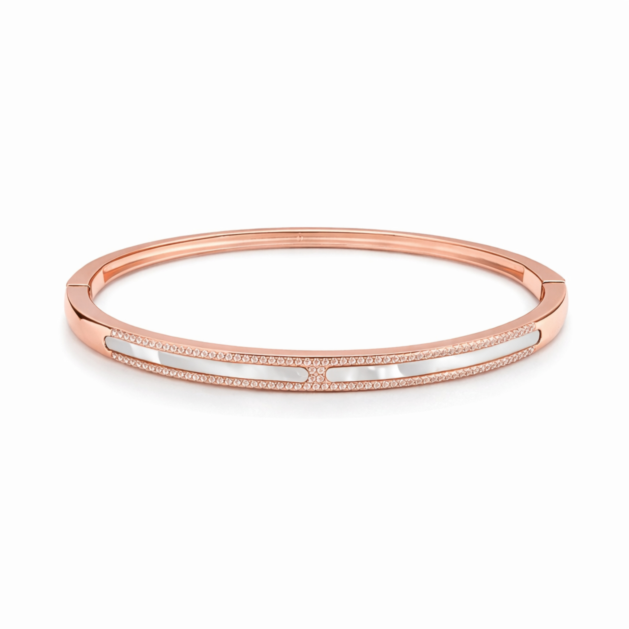 Linear Luxe Kada – 925 Silver (Rose Gold Finish)