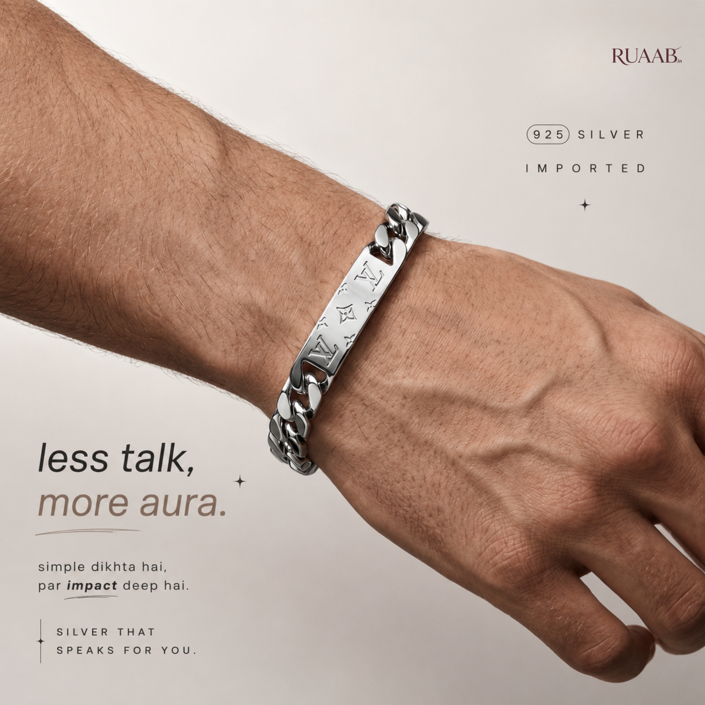 Cuban Link Bracelet – 925 Silver