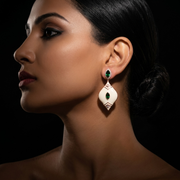 Emerald Royale Enamel Drop Earrings