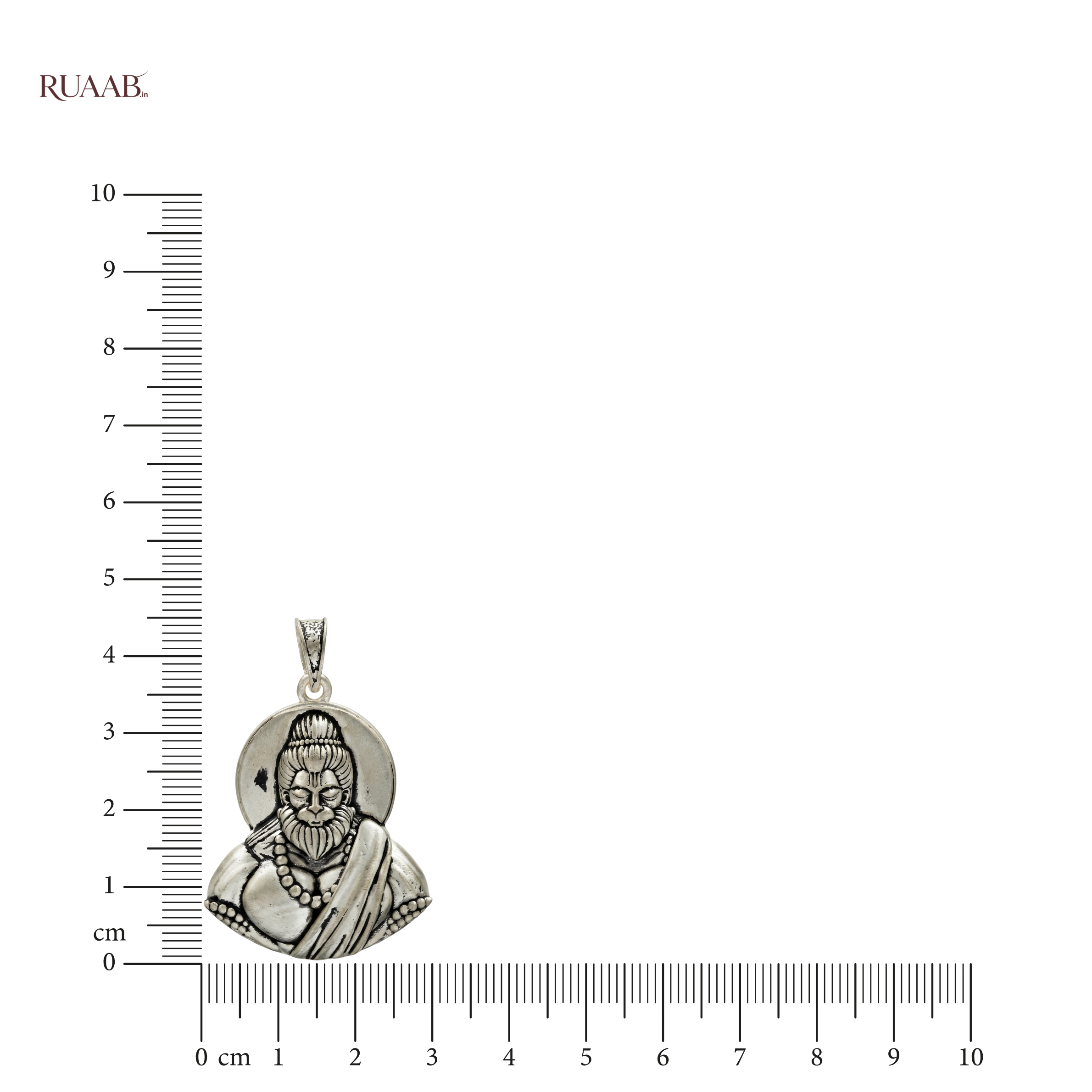 Veer Hanuman Pendant  | 925 Sterling Silver | Spiritual Pendant for Men