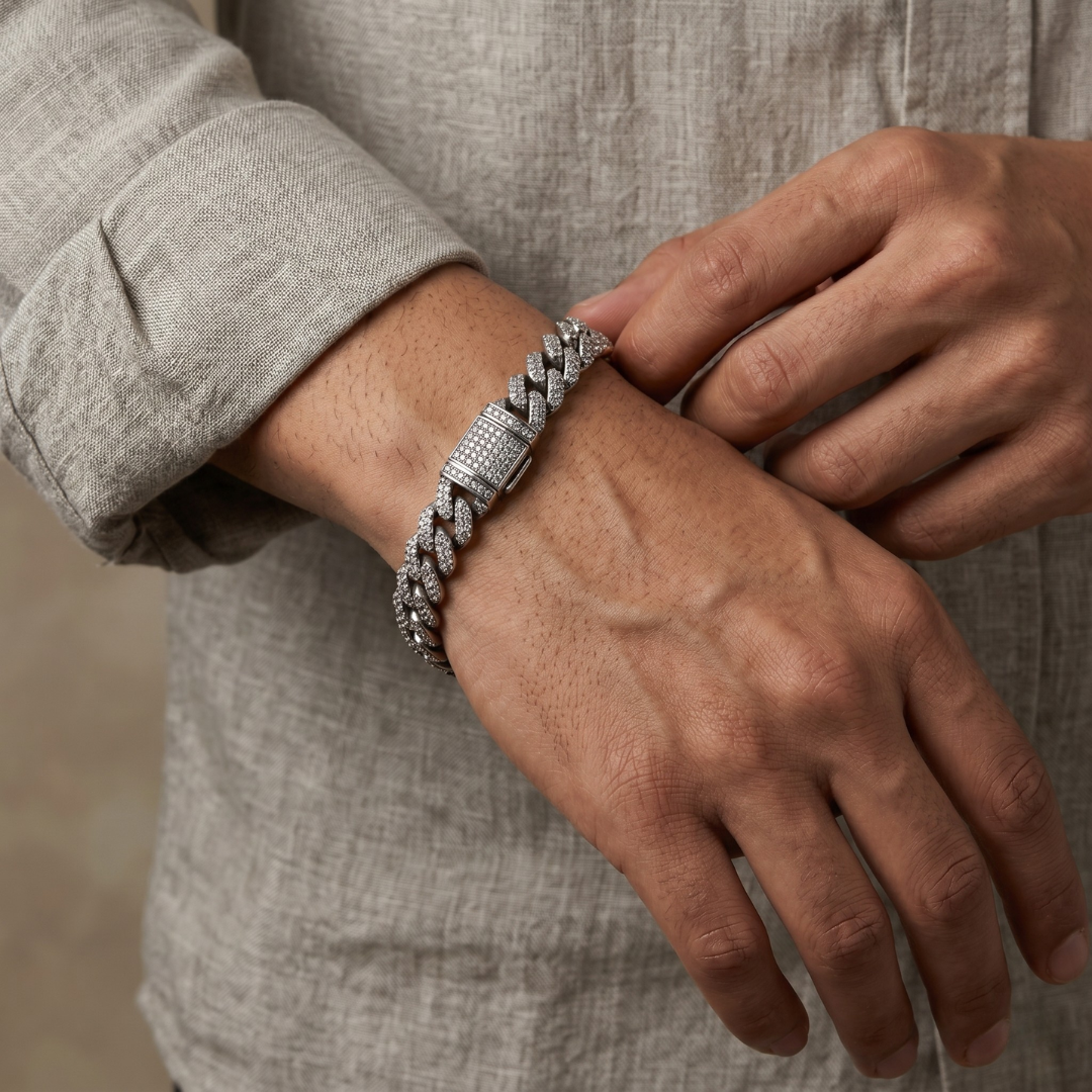 Iced Cuban Luxe Bracelet | Imported | 925 Silver CZ Bracelet