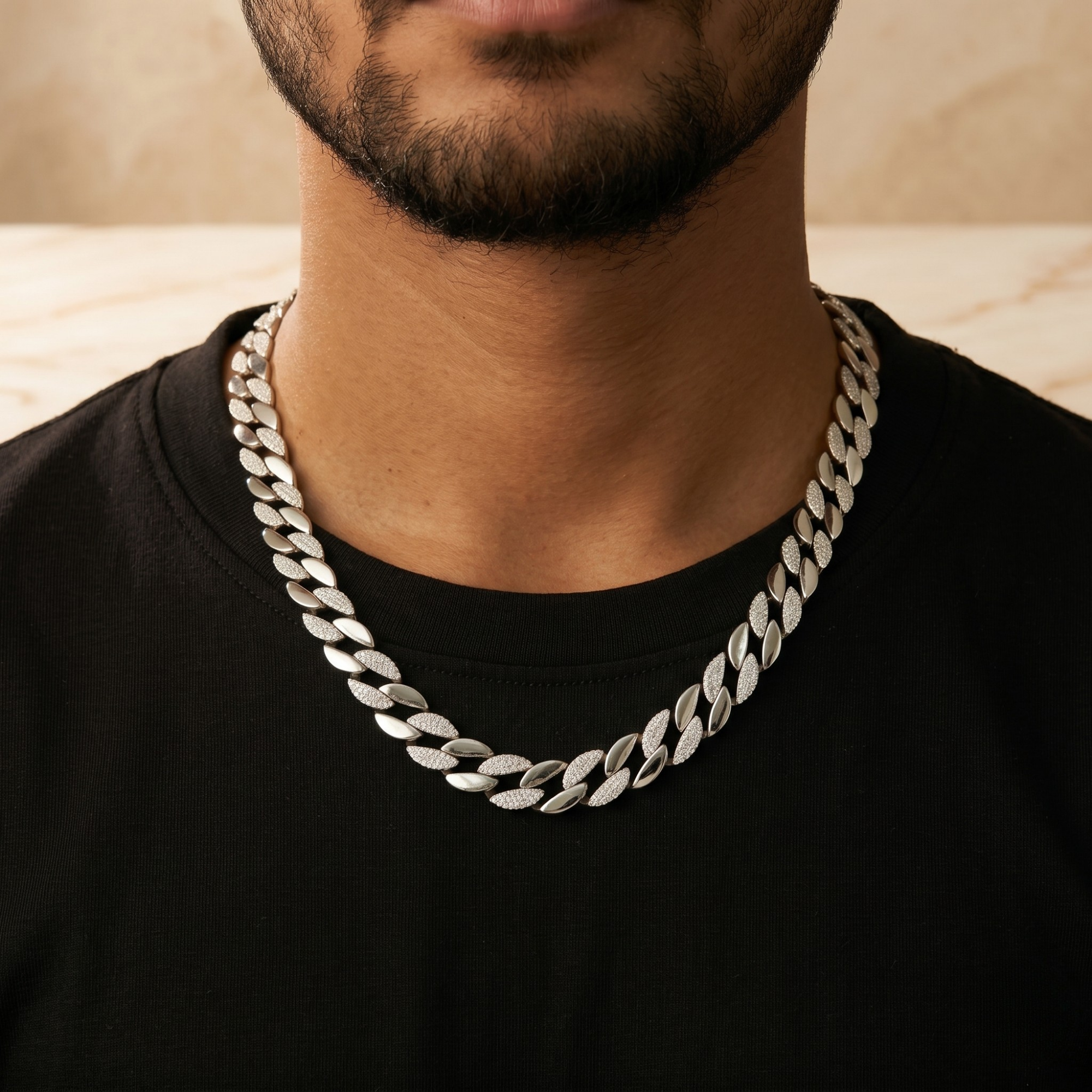 Iced Out Cuban Link Chain | 925 Silver | Zircon Pave | Ruaab