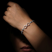 Infinity Evil Eye Bracelet for Her | 925 Silver | Zircon & Evil Eye Beads | Ruaab