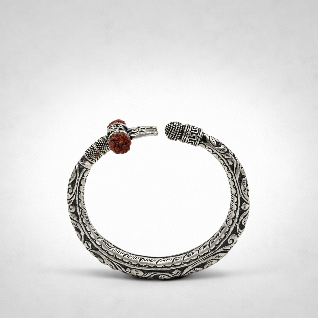 Mahadev Trishul Rudraksh Kada – Ruaab Exclusive 925 Silver