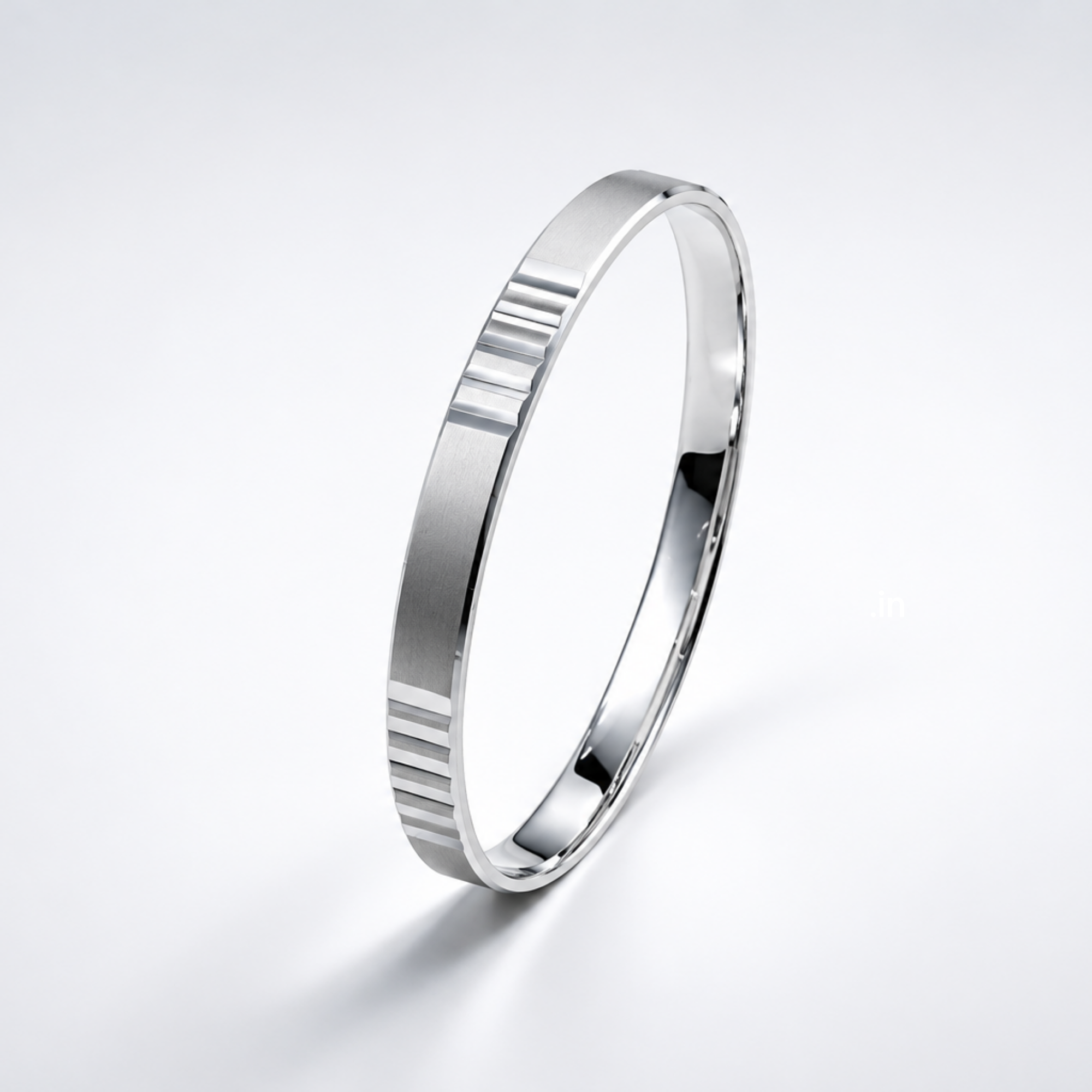 Ridged Cuff Kada | 925 Sterling Silver | Minimalist Men's Kada | Ruaab
