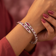 Ruby Line Elegance Kada – 925 Silver
