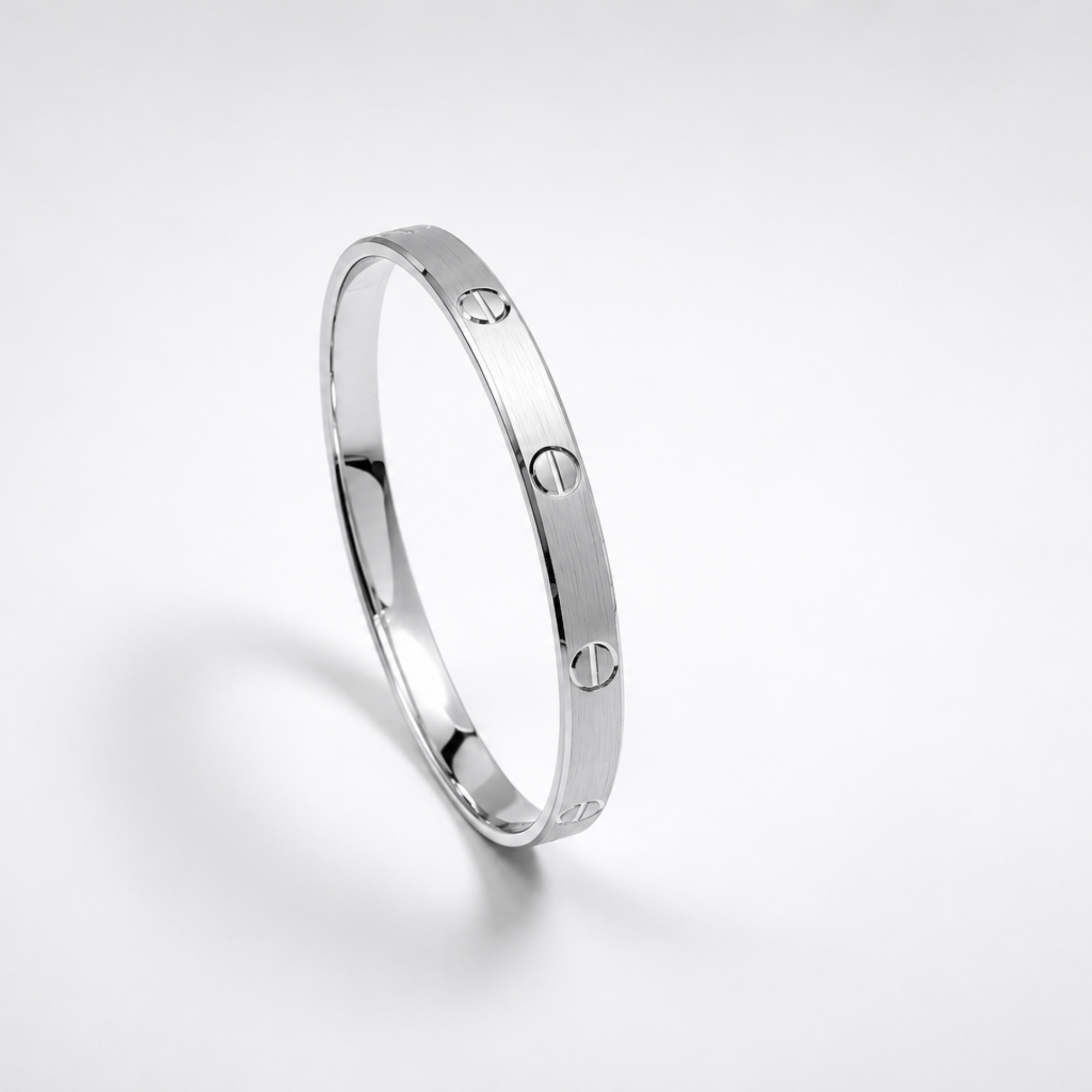 Screw Motif Bangle | 925 Sterling Silver | Unisex Cuff | Ruaab