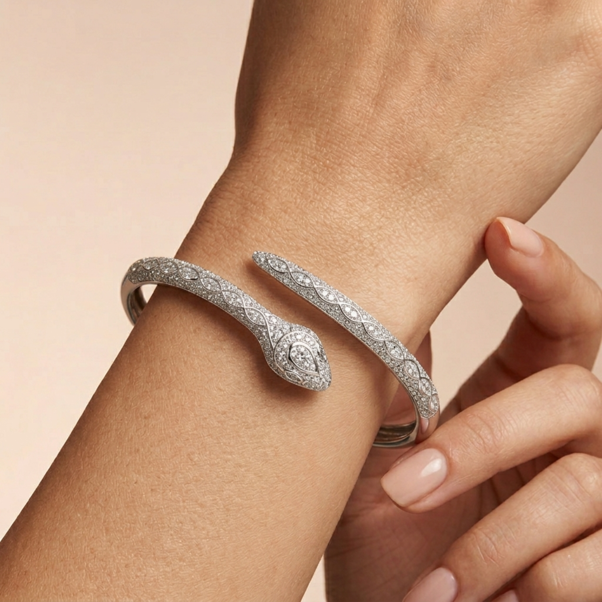 Serpent Grace Kada – 925 Silver