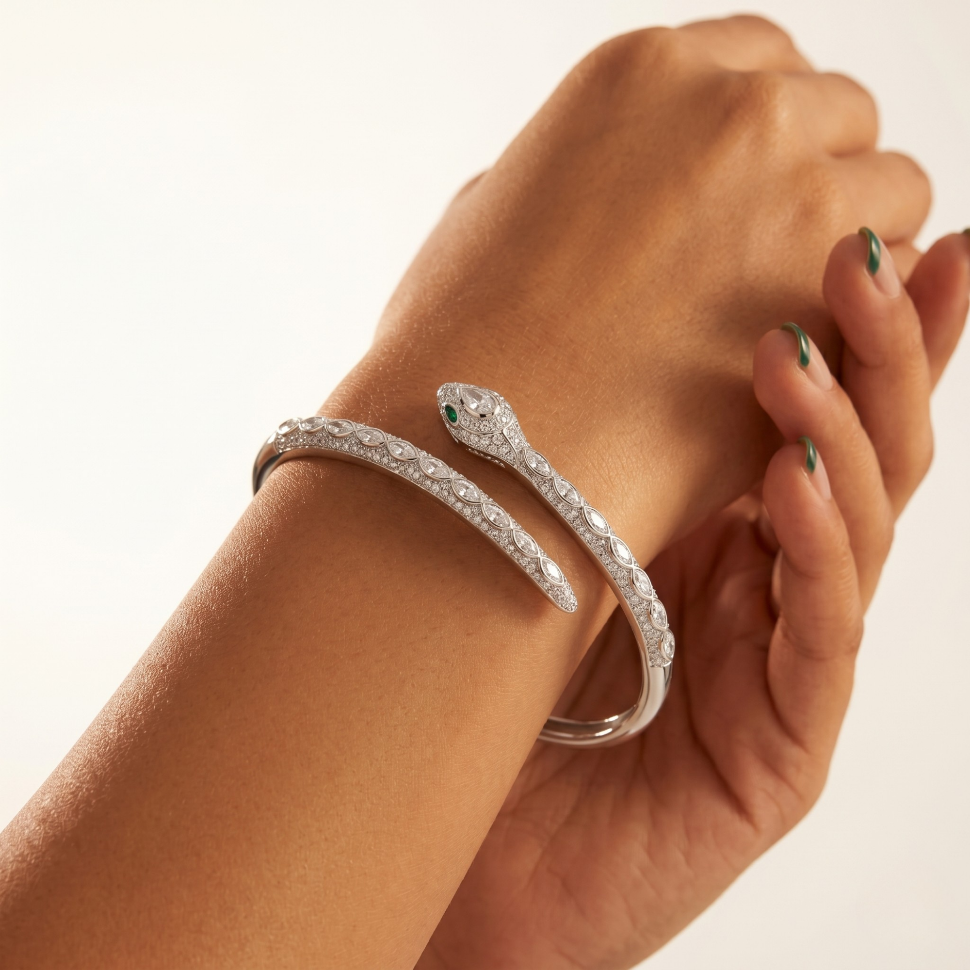 Serpent Grace Kada – 925 Silver