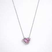 Amora Heart Pendant – Pink Stone Edition