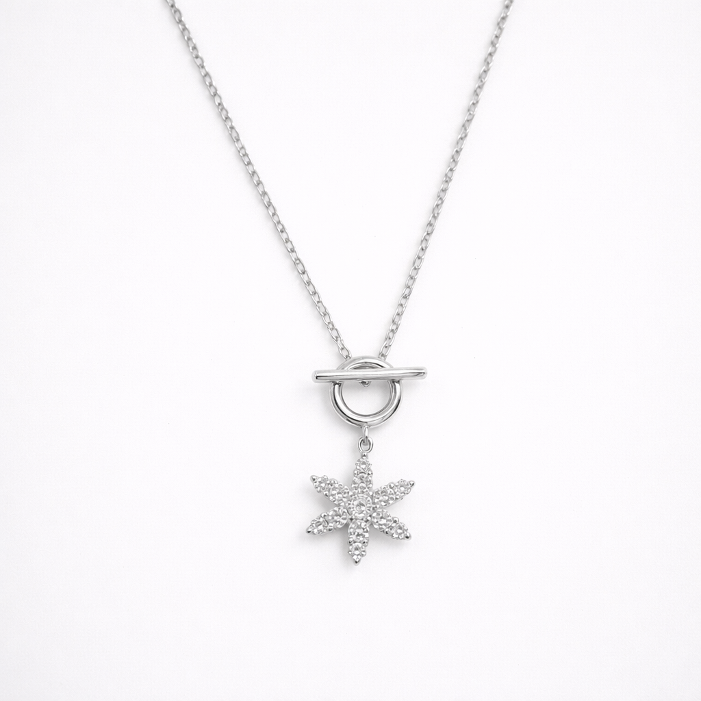 Stella Drop Pendant – Crystal Star Necklace
