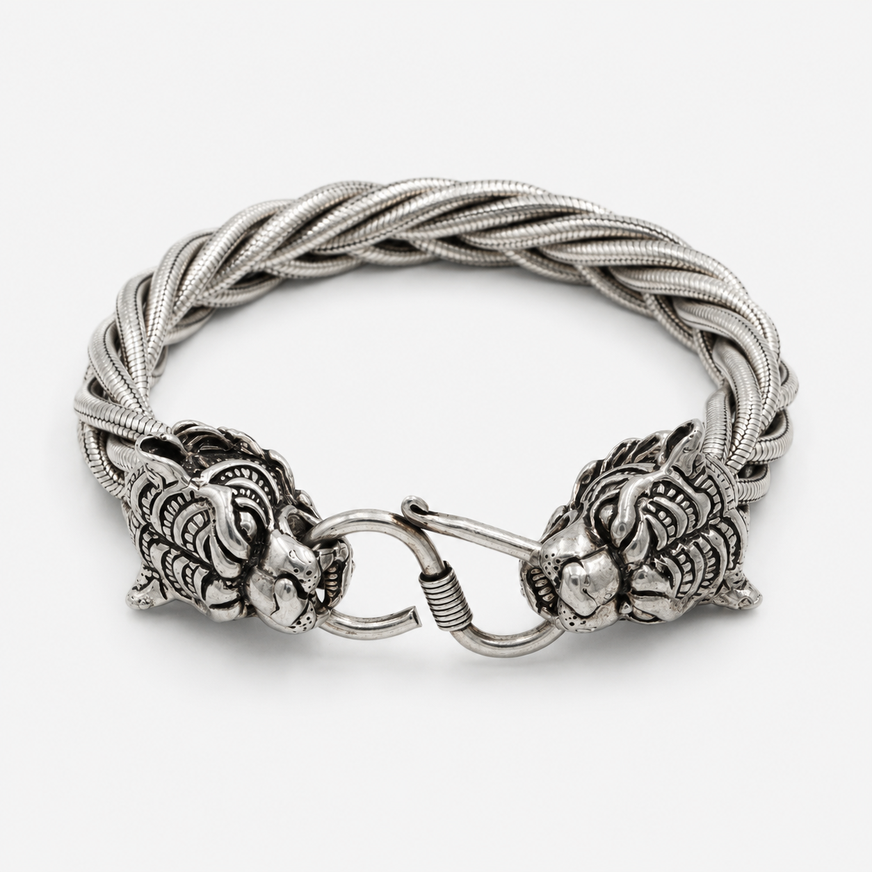 Tiger Sovereign Silver Bracelet | 925 Silver | Heavy Bracelet