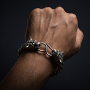 Tiger Sovereign Silver Bracelet | 925 Silver | Heavy Bracelet