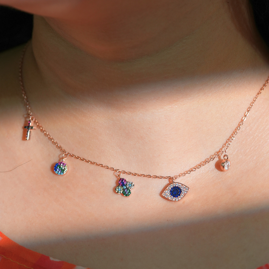 Nazar Charm Luxe Necklace – 925 Silver