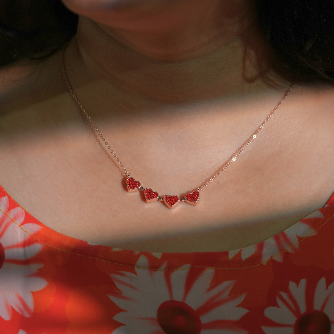 Amora Dual Heart Magnetic Pendant – 925 Silver