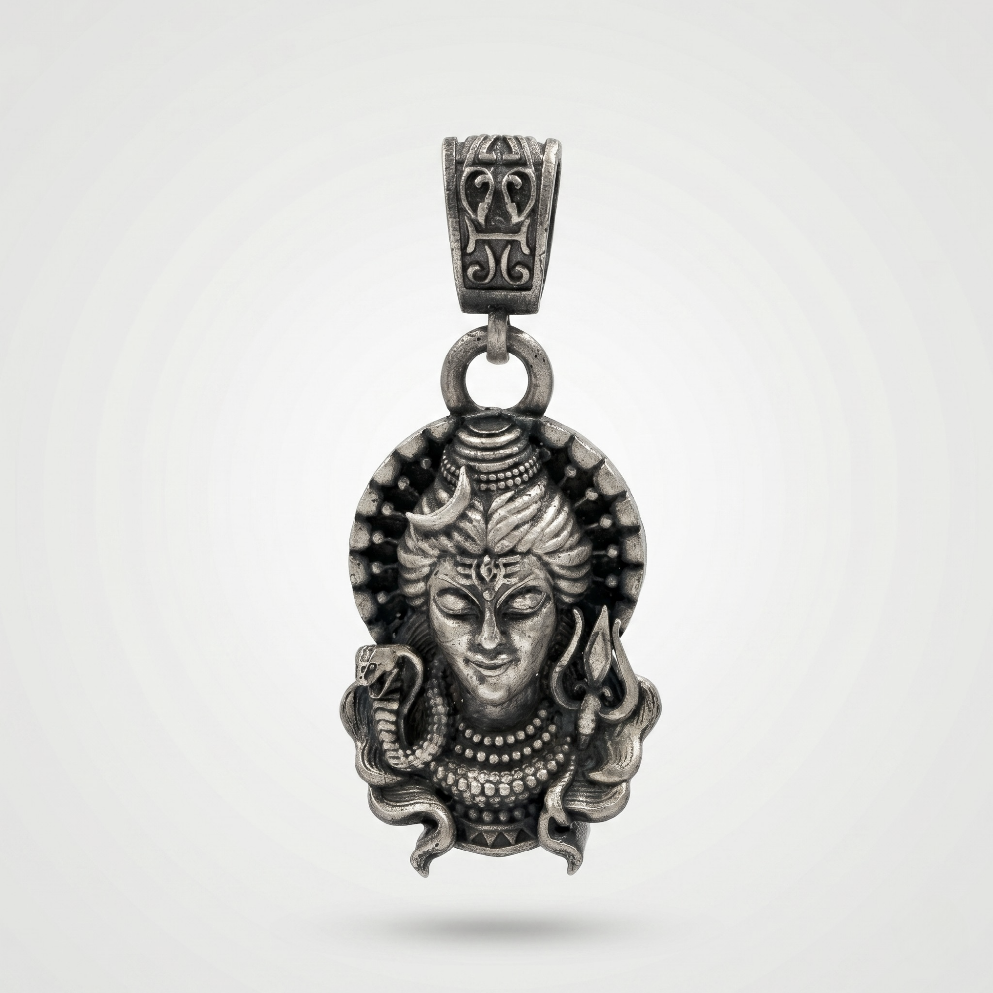 Shiv Antique Silver Pendant | 925 Sterling Silver | Spiritual Pendant for Men