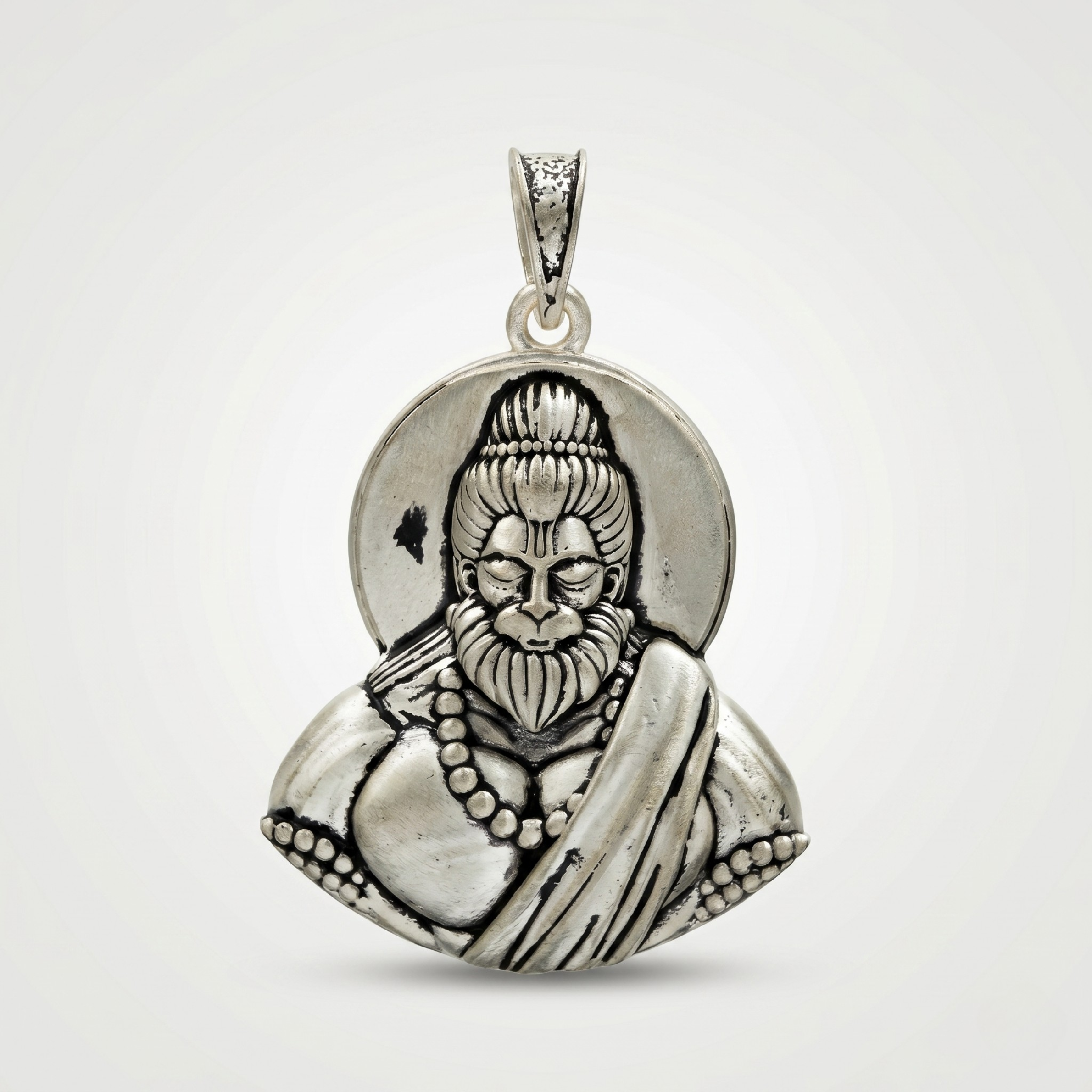 Veer Hanuman Pendant  | 925 Sterling Silver | Spiritual Pendant for Men