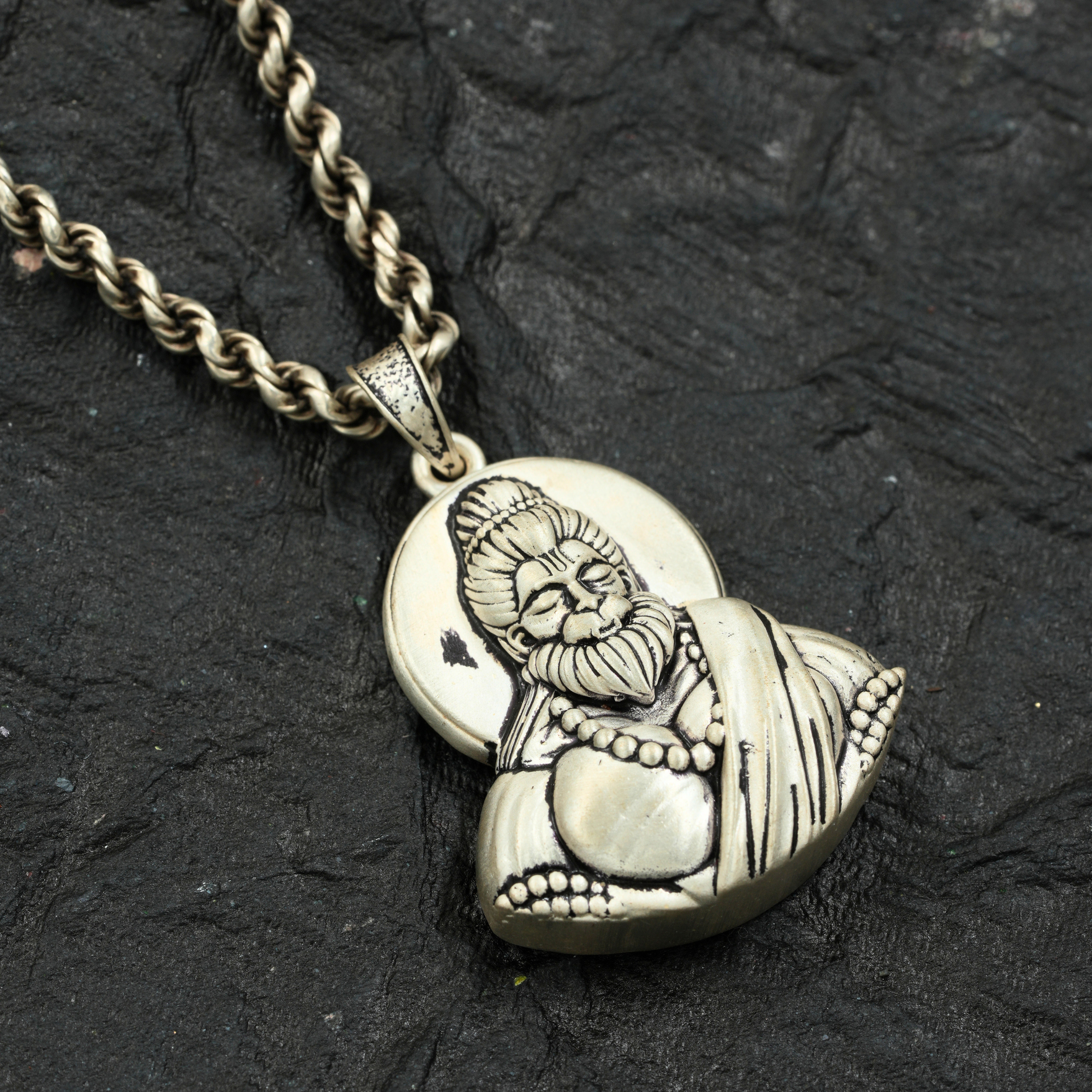 Veer Hanuman Pendant  | 925 Sterling Silver | Spiritual Pendant for Men