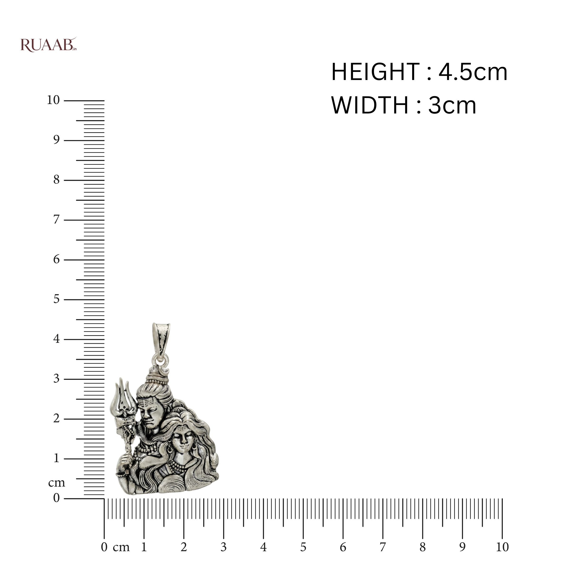Shiv Parvati Antique Silver Pendant | 925 Sterling Silver | Spiritual Pendant for Men