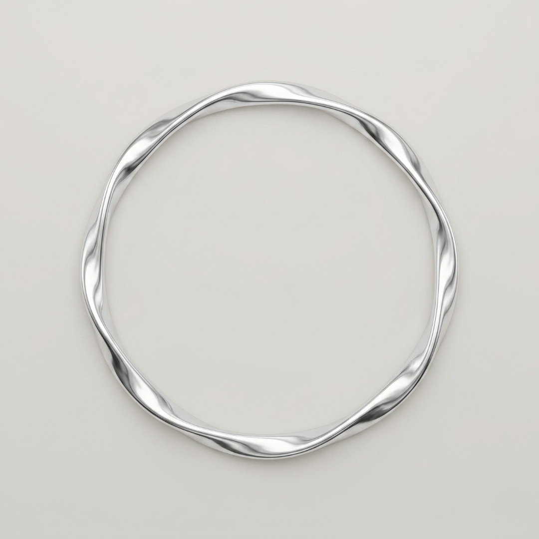 Liquid Wave Kada - 999 Silver